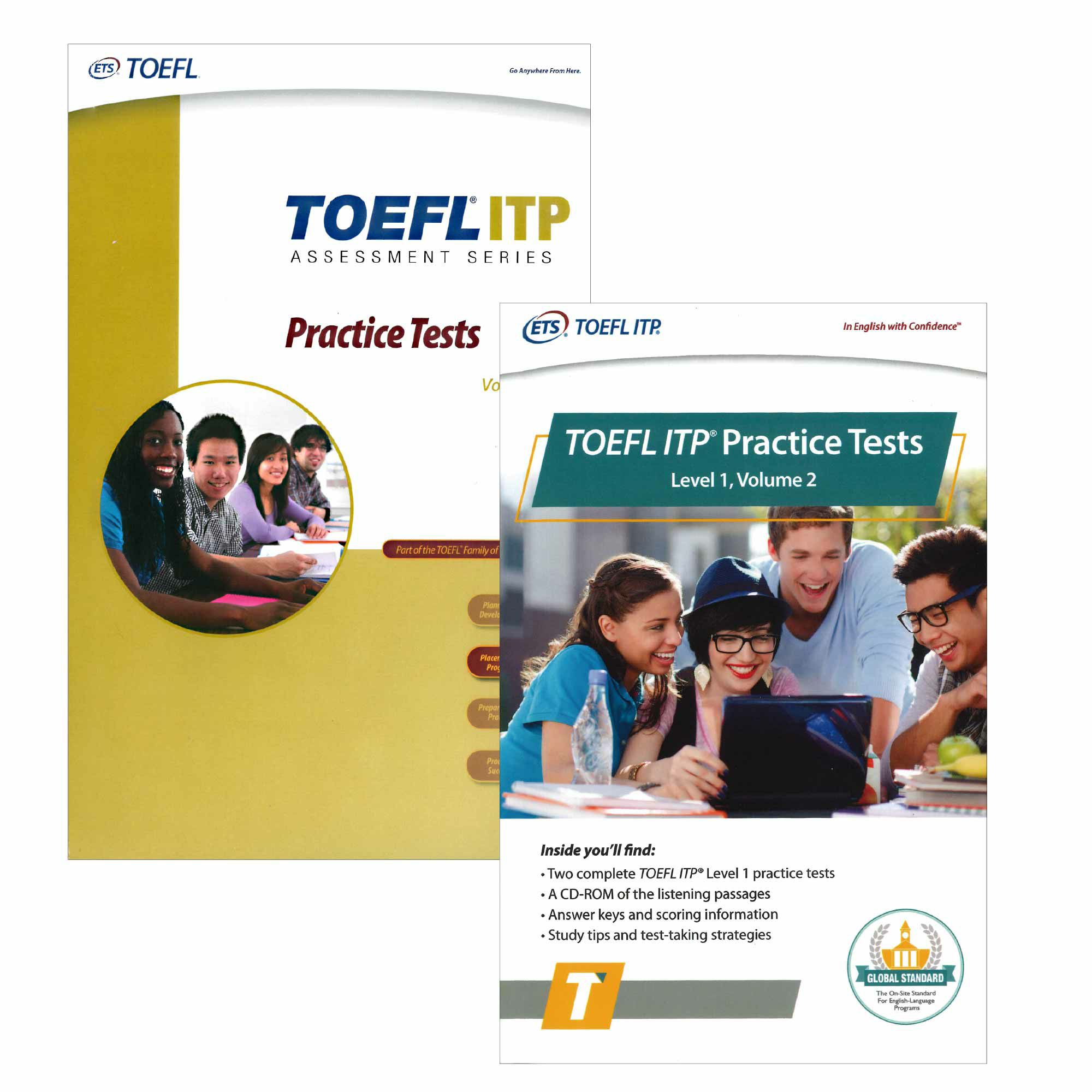 TOEFL ITP Practice Tests 2冊で万全対策。TOEFL ITP Practice Tests 